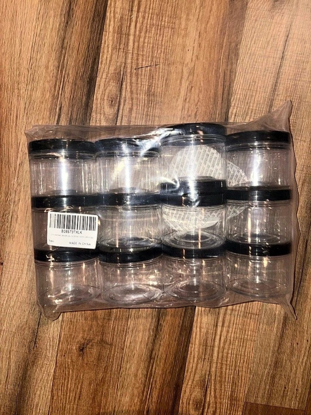 Lainrrew 12 Pcs 8oz Plastic Jars with Lids 12-Piece 8 oz Clear Plastic Jars